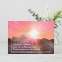 JW Sympathy Card Pink Sunrise