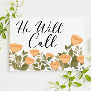 JW Sympathy He Will Call Card