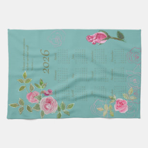 JW year text customise with calendar Tea Towel