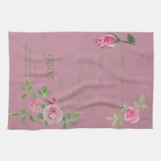 JW year text customize with calendar  Tea Towel