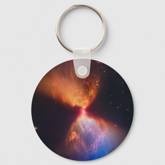 JWST Hourglass Protostar Formation Key Ring (Front)
