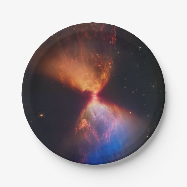 JWST Hourglass Protostar Formation Paper Plate (Front)