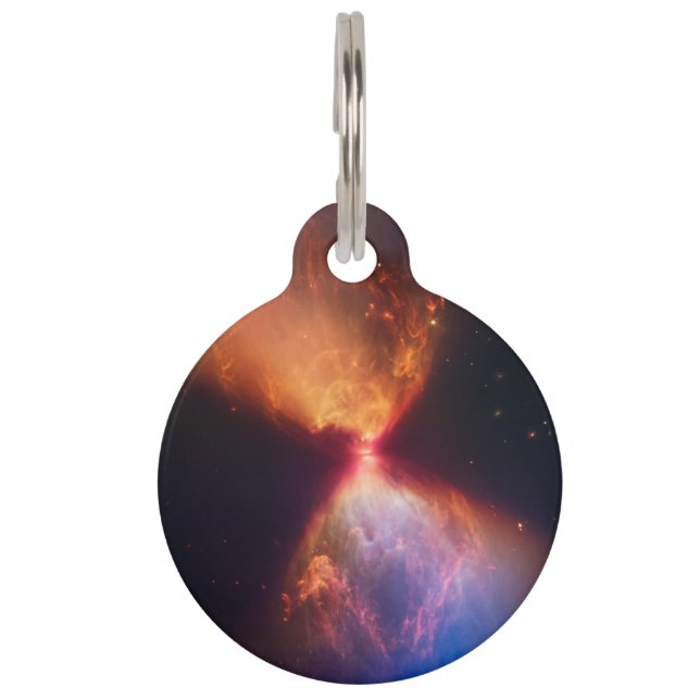 JWST Hourglass Protostar Formation Pet Tag (Front)