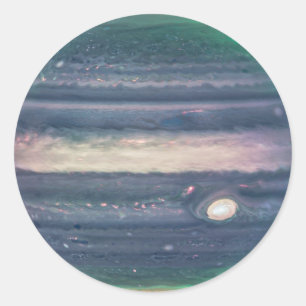JWST Image of Planet Jupiter in Infrared Classic Round Sticker