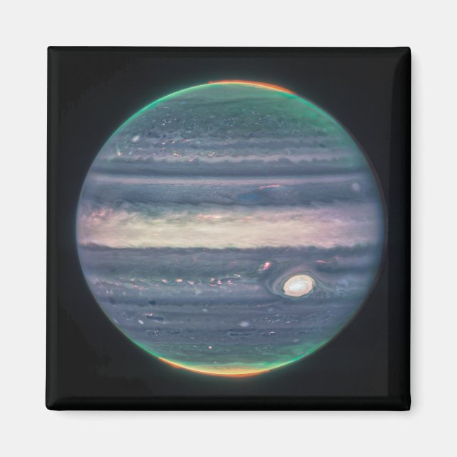 JWST Image of Planet Jupiter in Infrared Magnet (Front)