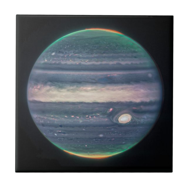 JWST Image of Planet Jupiter in Infrared Tile (Front)