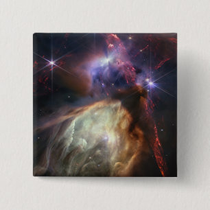 JWST Image of Rho Ophiuchi Stars 15 Cm Square Badge