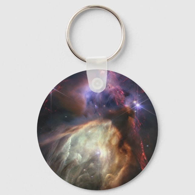 JWST Image of Rho Ophiuchi Stars Key Ring (Front)