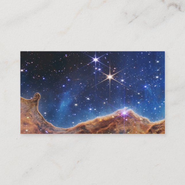 JWST James Webb Space Telescope Cosmic Cliffs Business Card (Front)