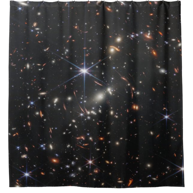 JWST James Webb Space Telescope First Images Shower Curtain (Front)