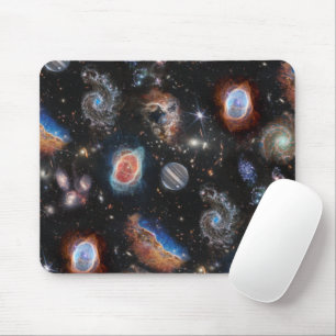 JWST James Webb Space Telescope Photo Collage Mouse Mat