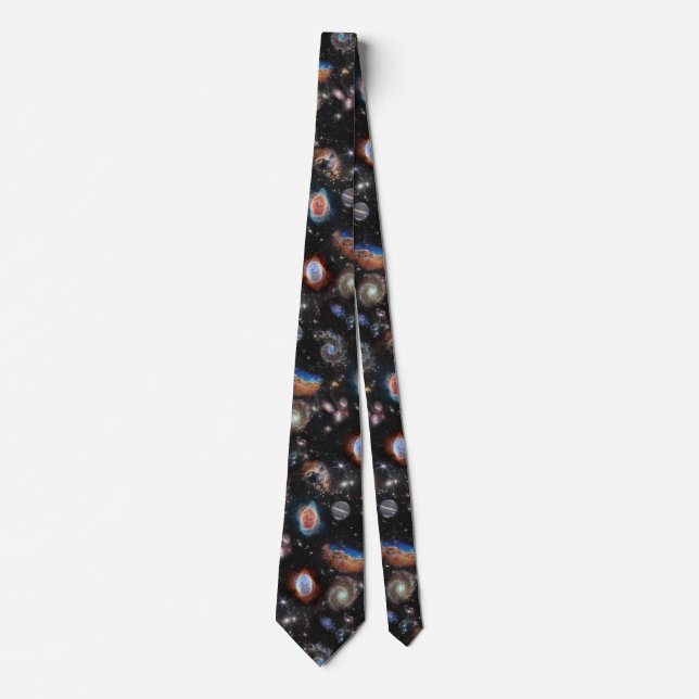 JWST James Webb Space Telescope Photo Collage Tie (Front)