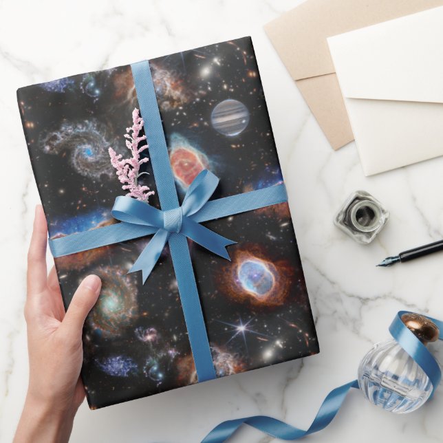 JWST James Webb Space Telescope Photo Collage Wrapping Paper (Gifting)