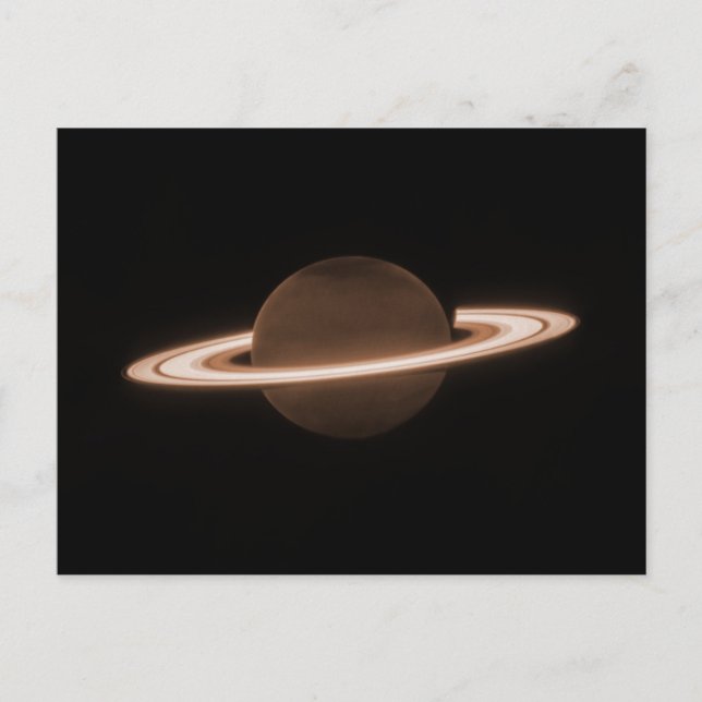 JWST James Webb Space Telescope Saturn Infrared Postcard (Front)