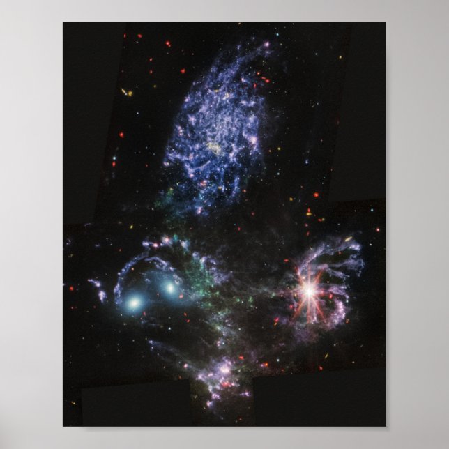 JWST James Webb Space Telescope Stephan’s Quintet  Poster (Front)