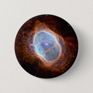 JWST James Webb Telescope Southern Ring Nebula 6 Cm Round Badge