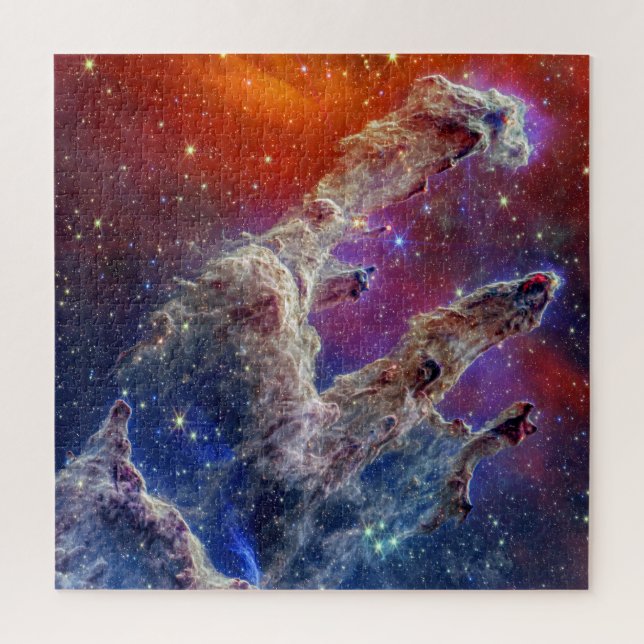 JWST Pillars of Creation NIRCam and MIRI Composite Jigsaw Puzzle (Vertical)