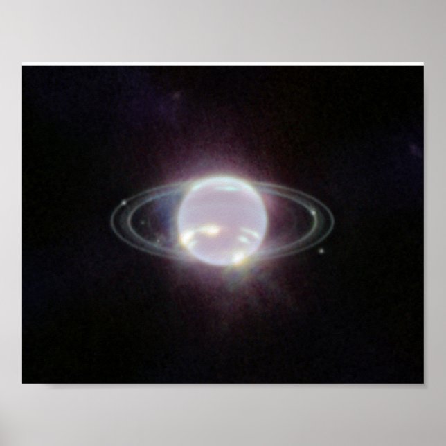 JWST Rings of Planet Neptune Poster (Front)