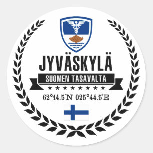 Jyväskylä Classic Round Sticker