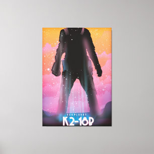 K2-18b exoplanet space art canvas print