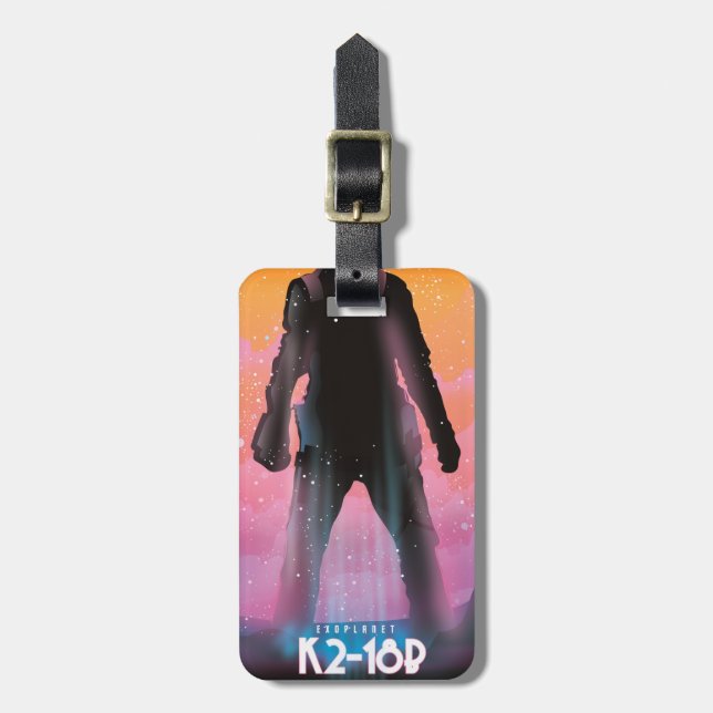 K2-18b exoplanet space art luggage tag (Front Vertical)