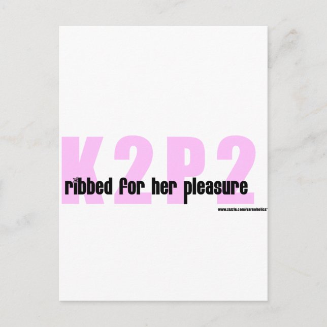 K2P2 Ribbed For Her Pleasure Merchandise Postcard (Front)