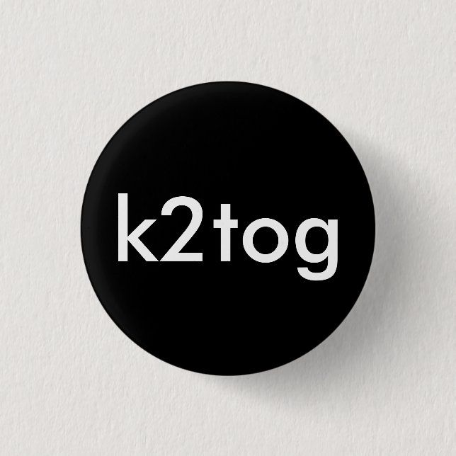 k2tog 3 cm round badge (Front)