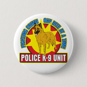 K9 Belgian Malinois Bite 6 Cm Round Badge