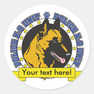 K9 Belgian Malinois Classic Round Sticker