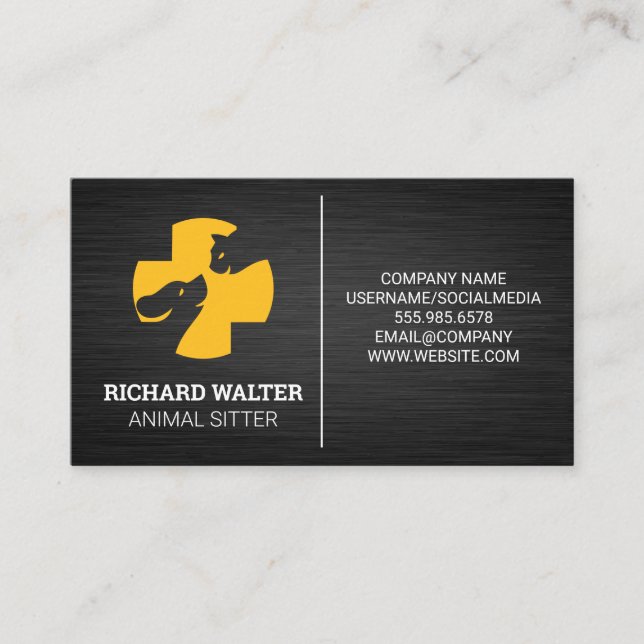 K9 Dog | Animal Sitter | Dog Cat Business Card (Front)