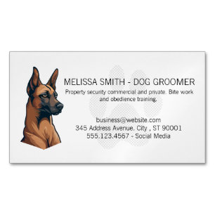 K9 Dog   Paw Magnetic Business Card
