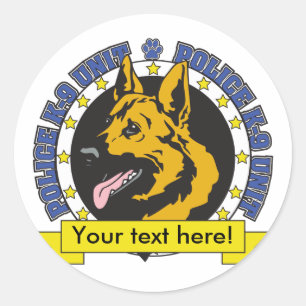 K9 German Shepherd Classic Round Sticker