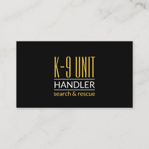 K9 Handler Business Card