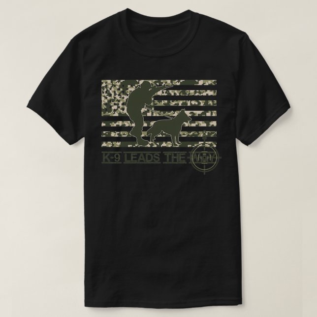 K9 LEADS THE WAY T-Shirt (Design Front)