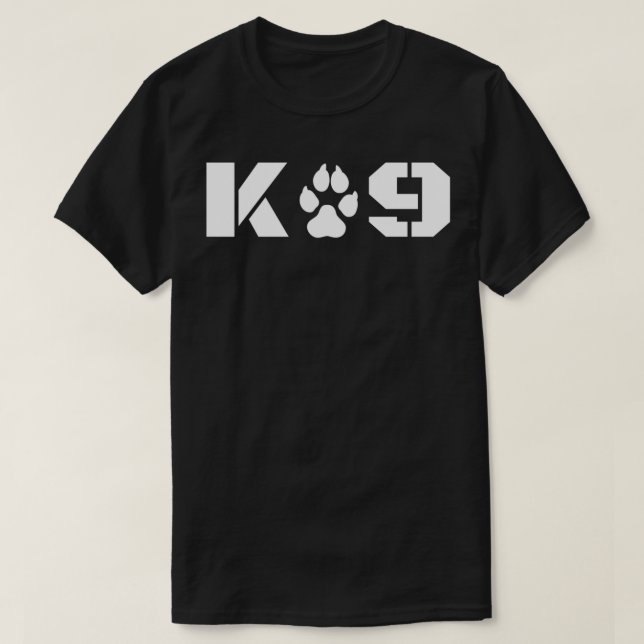 K9 Officer Canine K9 Unit Police Dog Paw Handler T T-Shirt (Design Front)