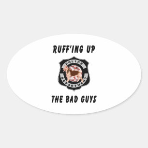 K9 Police Dog Oval Sticker