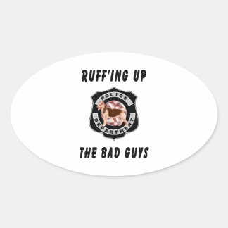 K9 Police Dog Oval Sticker