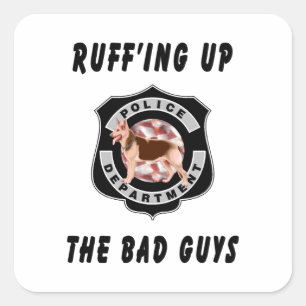 K9 Police Dog Square Sticker