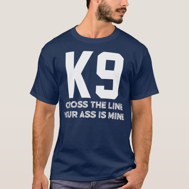 K9 Police Military Working Dog K9 Handler T-Shirt (Front)
