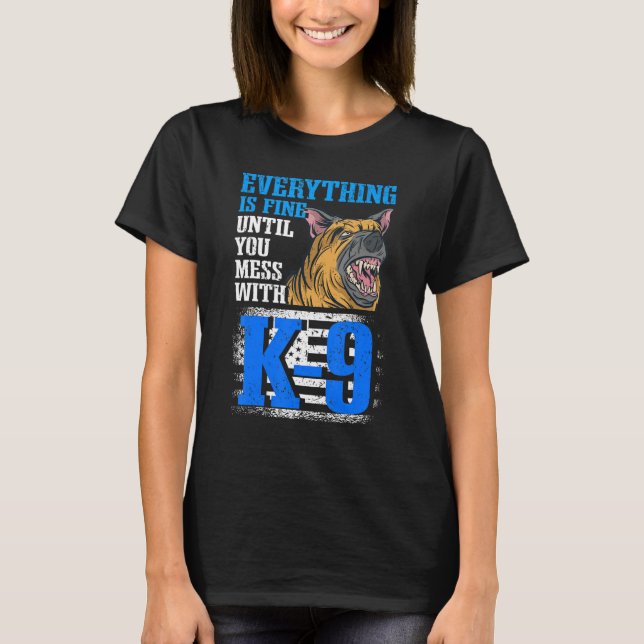 K9 Police Officer & Police Dog T-Shirt (Front)