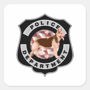 K9 Police Square Sticker