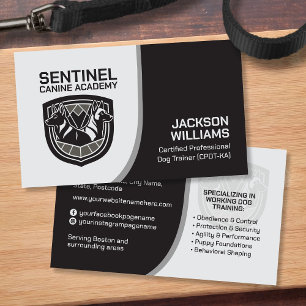 K9 Training - Dog Trainer - Canine Behaviourist Business Card