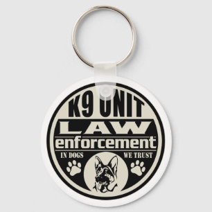 K9 Unit In Dogs We Trust Key Ring