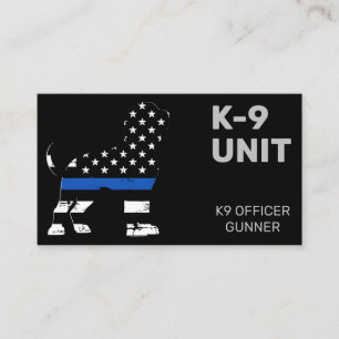 K9 Unit Law Enforcement Thin Blue Line Police Dog Business Card