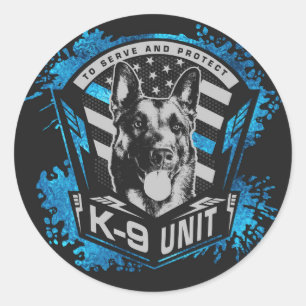 K9 Unit  - Malinois - Belgian shepherd Classic Round Sticker