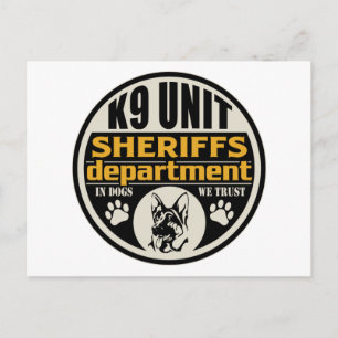 K9 Unit Sheriff's Department Postcard