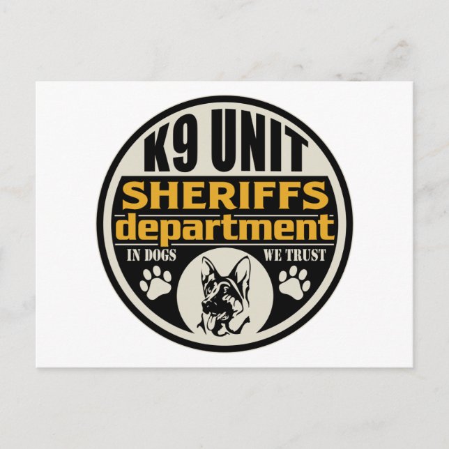 K9 Unit Sheriff's Department Postcard (Front)