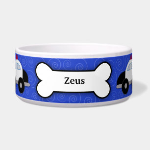 K-9 Cop Police Custom Pet Dog Food Bowl
