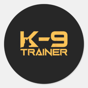 K-9 K9 Dog Handler Trainer Police Security Hallowe Classic Round Sticker