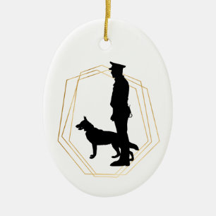 K-9 Police Officer Christmas Ornament